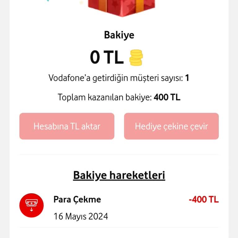 Vodafone Link At Kampanyası Para Çekme Sorunu