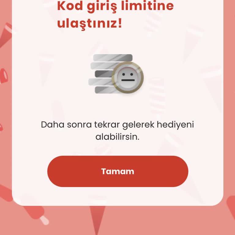 Algida Kod Kullanamama Giriş Limiti (1Haftadır)