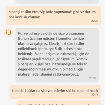 Trendyol Yemek Trendyol Teslim Edilmeyen Yemek Siparişi Ve Ücret İadesi Yapılmaması