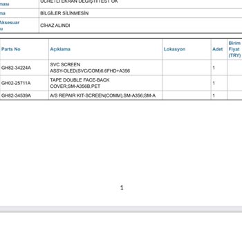 Samsung A35 Tamir Hüsranı: Eksik Onarım Ve Anlaşılmaz İşlem Fişi