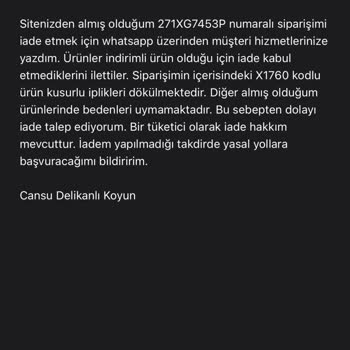 Xoxo Store İade Gönderdiğim Ürünleri Geri Gönderip İademi Yapmadı