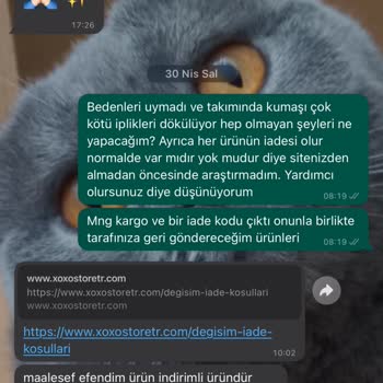Xoxo Store İade Gönderdiğim Ürünleri Geri Gönderip İademi Yapmadı