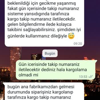 Taç Mutfak Taçev Gönderilmeyen Sipariş
