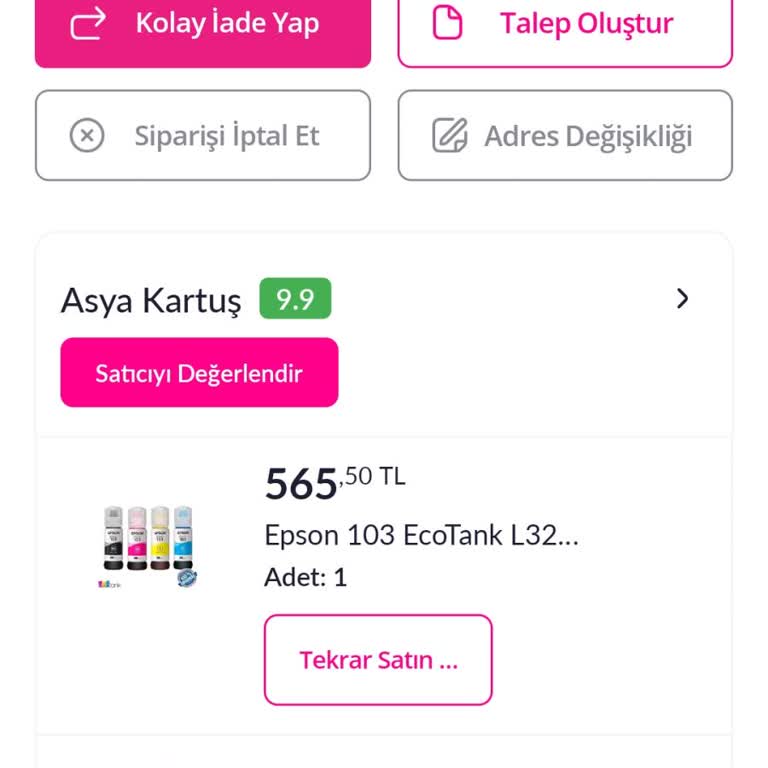Pazarama Online Alışveriş Sitesinden Satın Alınan Mürekkebin Sahteliği İddiası