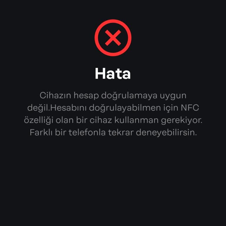 Papara Hesap Doğrulama NFC Hatası!