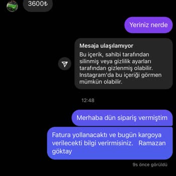 Baybs.oyuncak (Instagram) Online Alışverişte Yaşanan Mağduriyet