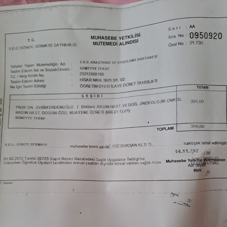 Süleyman Demirel Üniversitesi Hastanesi Hasta Haklarıda Korunmalı