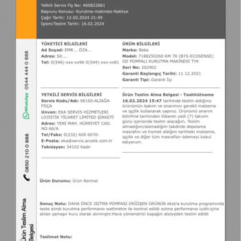 Beko Çamaşır Kurutma Makinesi Pişmanlığı