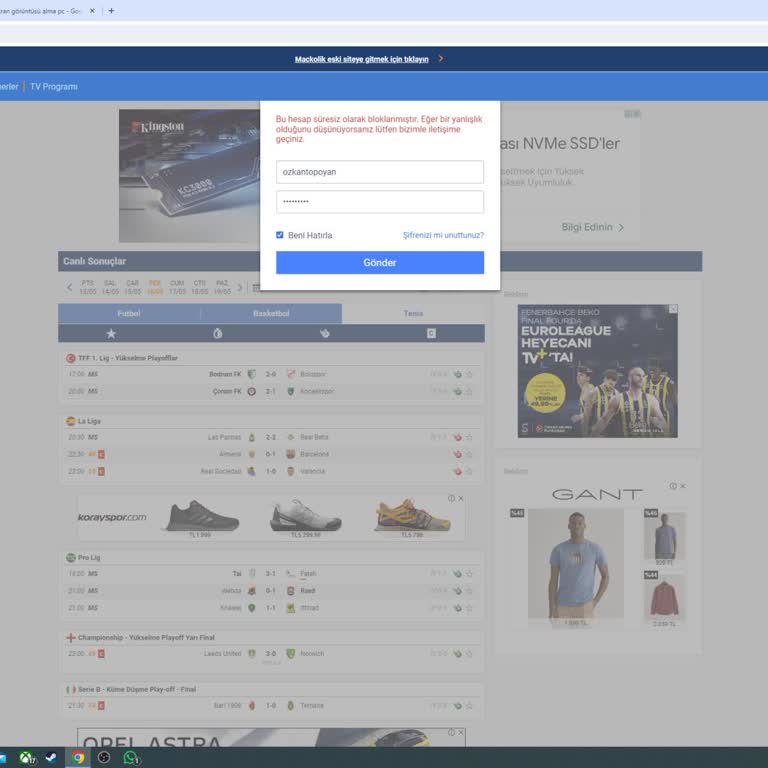 Maçkolik Hesabım Askıya Alındı