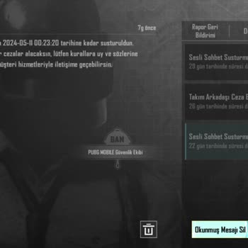 PUBG (Pubgmobile.com) Acil Hesabımın Banının Kalkmasını Talep Ediyorum Aksi Halde CİMER.