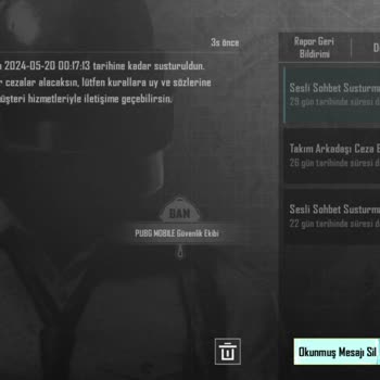 PUBG (Pubgmobile.com) Acil Hesabımın Banının Kalkmasını Talep Ediyorum Aksi Halde CİMER.
