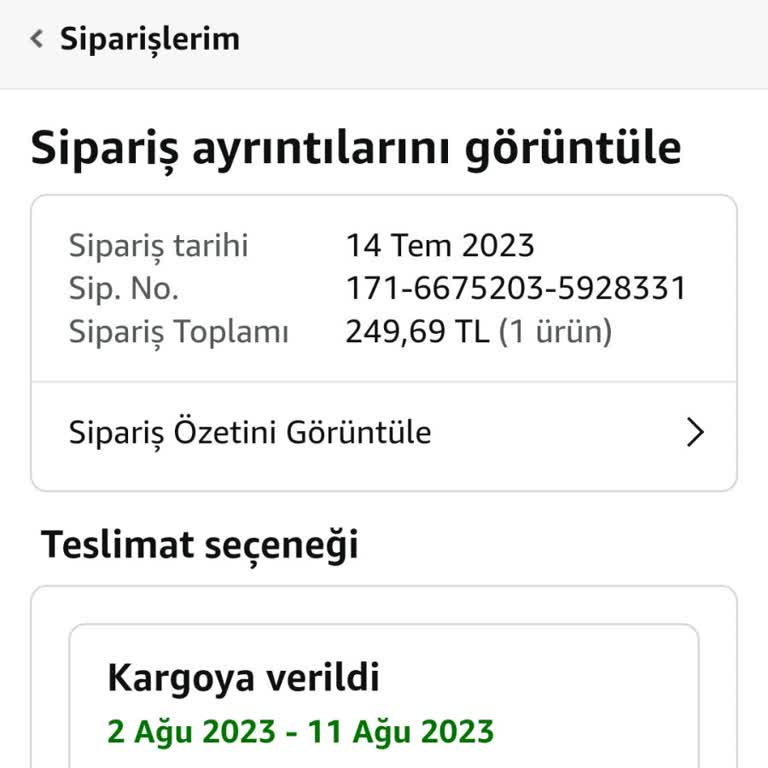 Amazon'a Verdiğim Sipariş Yaklaşık 1 Yıldır Gelmedi