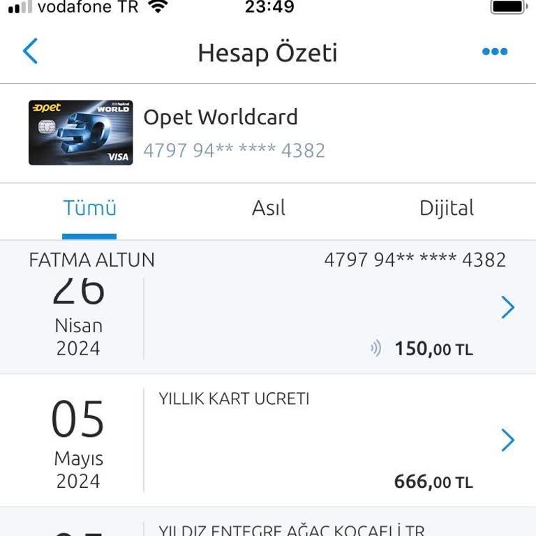 Yapı Kredi Yıllık Kart Ücreti