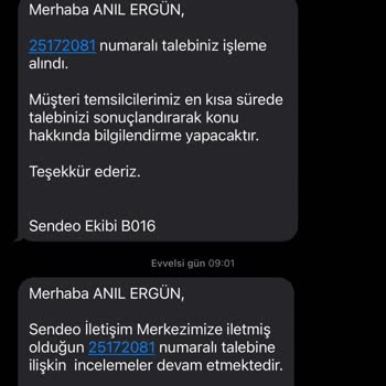 Sendeo Sahte Teslim Bildirimi