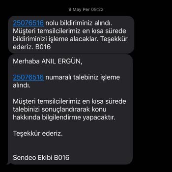 Sendeo Sahte Teslim Bildirimi