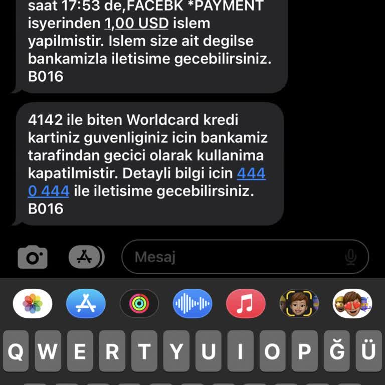 Facebook Payment İş Yerinden 1 USD Çekildi