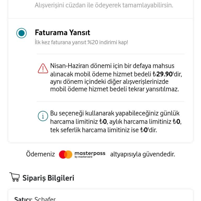 Vodafone Her Şey Yanımda Mobil Ödeme Çıkmazı: Vodafone Deneyimim