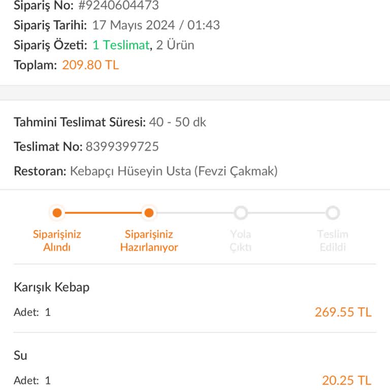 Trendyol Yemek Kurye Kalmamış Yemeği Getiren Yok