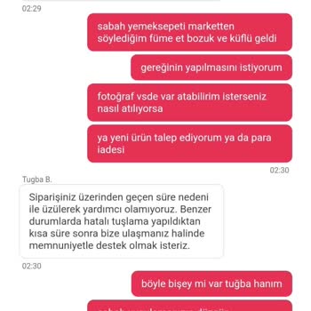 Yemeksepeti Market Yemeksepeti Siparişimi Bozuk Ve Küflü Yolladı