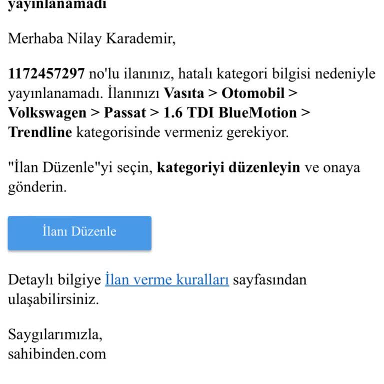Sahibinden.com Yazılım Hatası