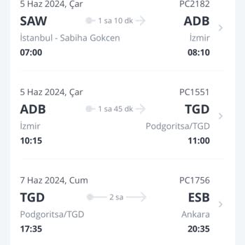 Pegasus SAW - Podgoritsa Uçuşu Planlama Değişikliği Mağduriyeti Hk.