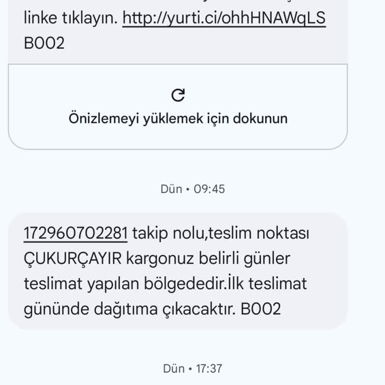 Yurtiçi Kargo Çukurçayır Şube Adrese Teslim