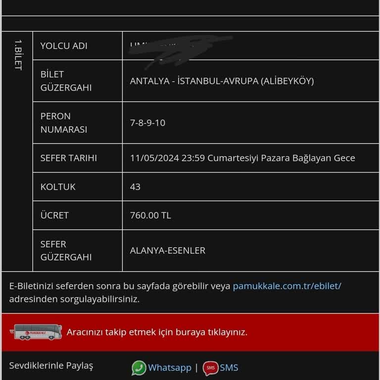 Pamukkale Turizm Antalya-İstanbul Otobüs Kaosu Ve İlgisizlik Sorunu