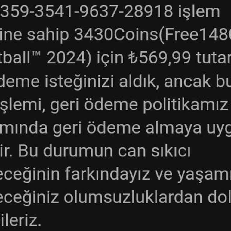 Google Play Geri Ödemesi Yapmıyor