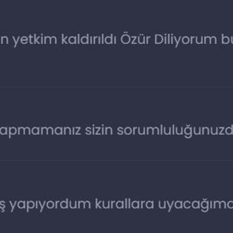 İtemSatış İlan Koyma Ve Güncelleştirme Yetkisi Kaldırılmış