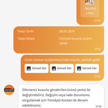 Trendyol Mağduriyeti - Siparişimi Yanlış Yollayıp İade Kabul Edilmedi