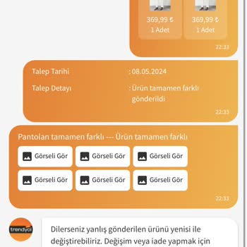Trendyol Mağduriyeti - Siparişimi Yanlış Yollayıp İade Kabul Edilmedi