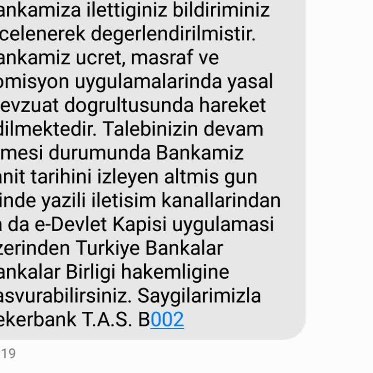 Şekerbank Kredi Kartı Üyelik Ücreti Kesintisi