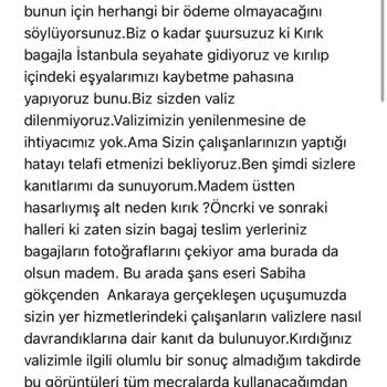 Pegasus Kırılan Valizleri Telafi Etmiyor! Mağdur Ediyor!