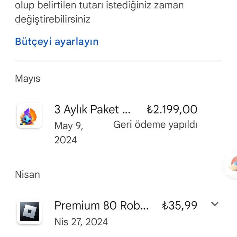 Google Play'de Geri Ödeme Olmadı