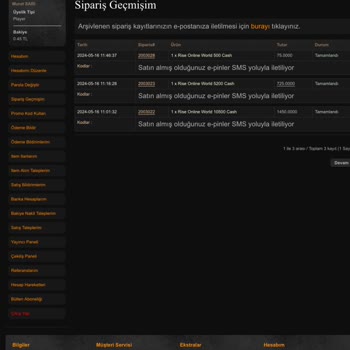 Yeşilyurtgame Sitesi Satın Alınan E-pinleri Göndermiyor