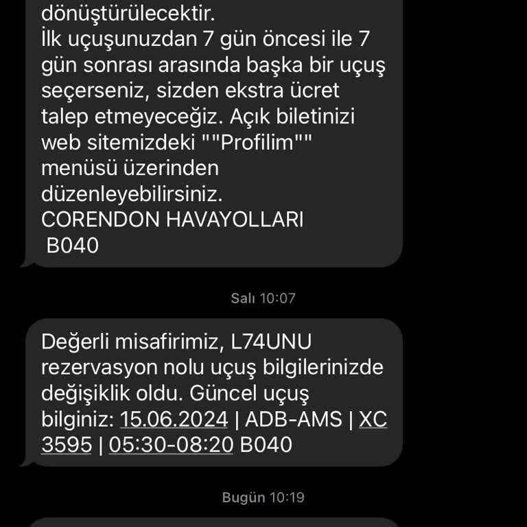 Corendon Airlines Pişmanlıktır- Uçuş İptali Ve Saat Değişimi