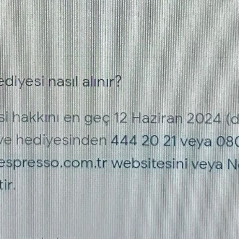 Nespresso Hediye Kapsül Hatası