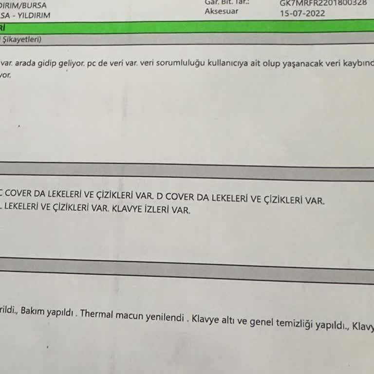 Monster Notebook Bilgisayarıma Ne Oldu?