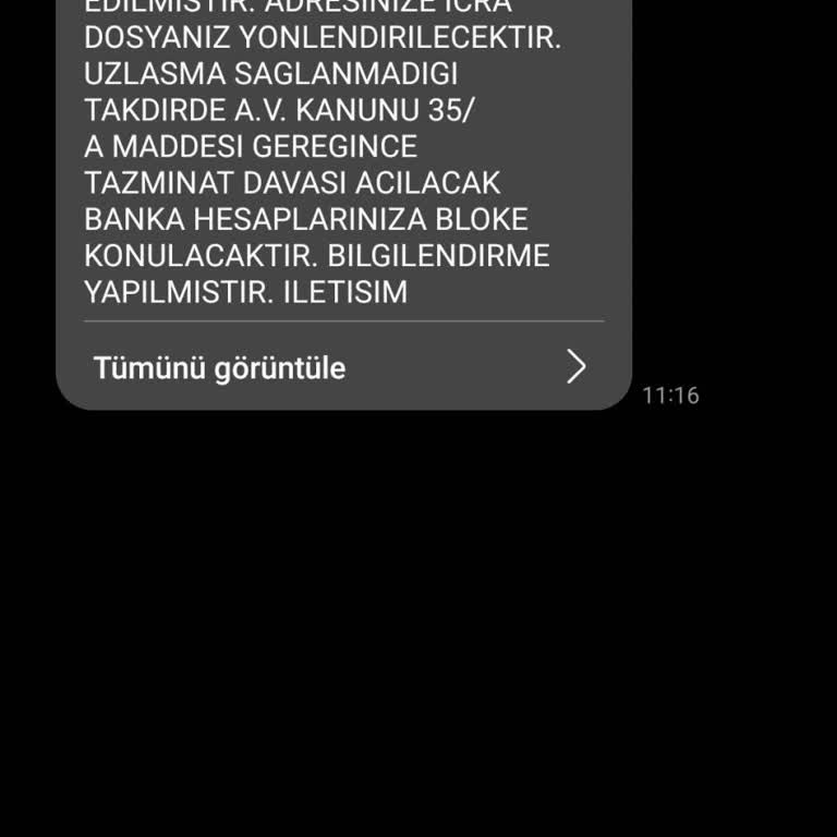Hakara Hukuk (SMS) Haksız İcra Ve Tazminat Tehdidiyle Karşı Karşıya Kaldım