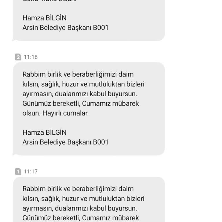 Arsin Belediyesi'nin Saçma Mesajları