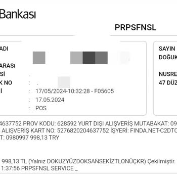 Finda.net İzinsiz Para Çekimi