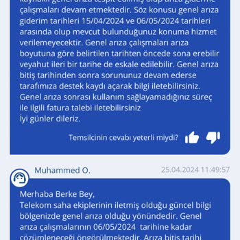 TurkNet İnternet Servis Sağlayıcısının Uzun Süreli Arıza Giderme Süreci