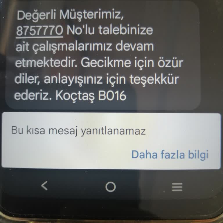 Koçtaş İade Ettiğim Ürünlerin Parasını Yatırmıyor