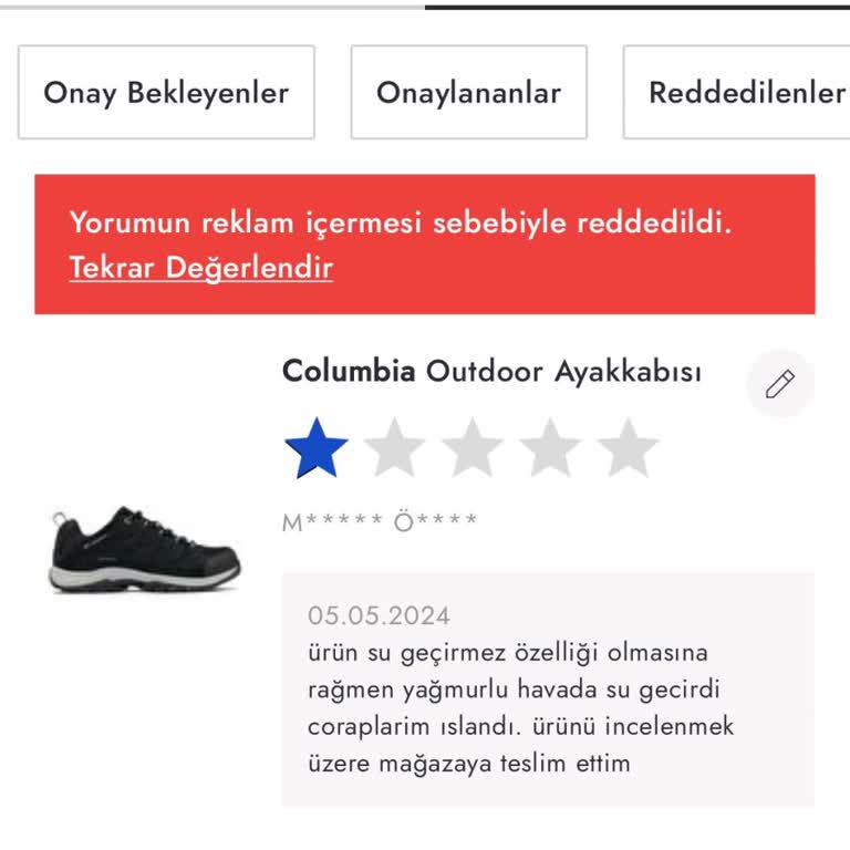 Boyner'den Yaşadığım Mağduriyet