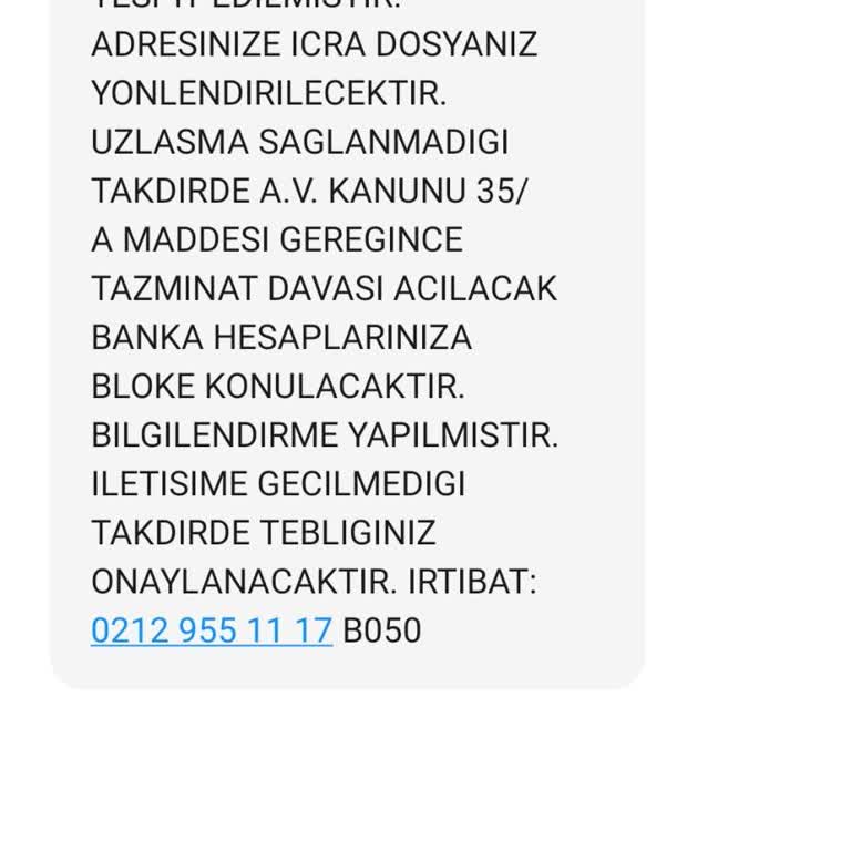 Hakara Hukuk (SMS) Haksız İcra Tehdidi Ve Suçlamalara Karşı Müşteri İsyanı