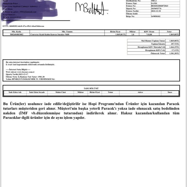 Boyner'den Aldığımı Converse Ayakkabılarının Aynı Yerden Parçalanması