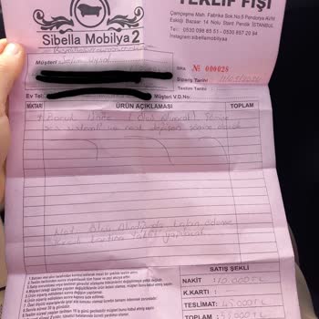 Sibella Mobilya Kaporamı Vermediler 10 Bin Tl