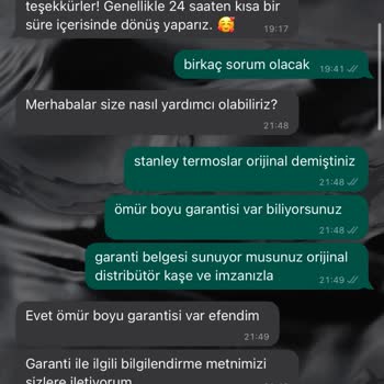 Termos Türkiye Ürün Orijinal Değil, Hasarlı, Marka Beni Engelledi