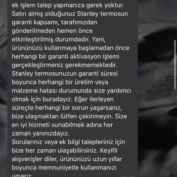 Termos Türkiye Ürün Orijinal Değil, Hasarlı, Marka Beni Engelledi