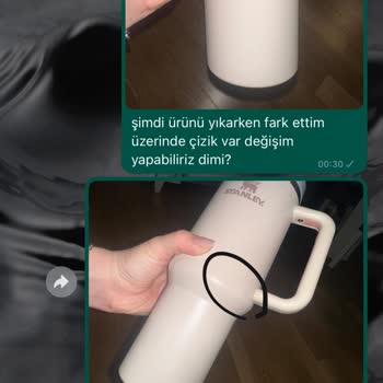 Termos Türkiye Ürün Orijinal Değil, Hasarlı, Marka Beni Engelledi